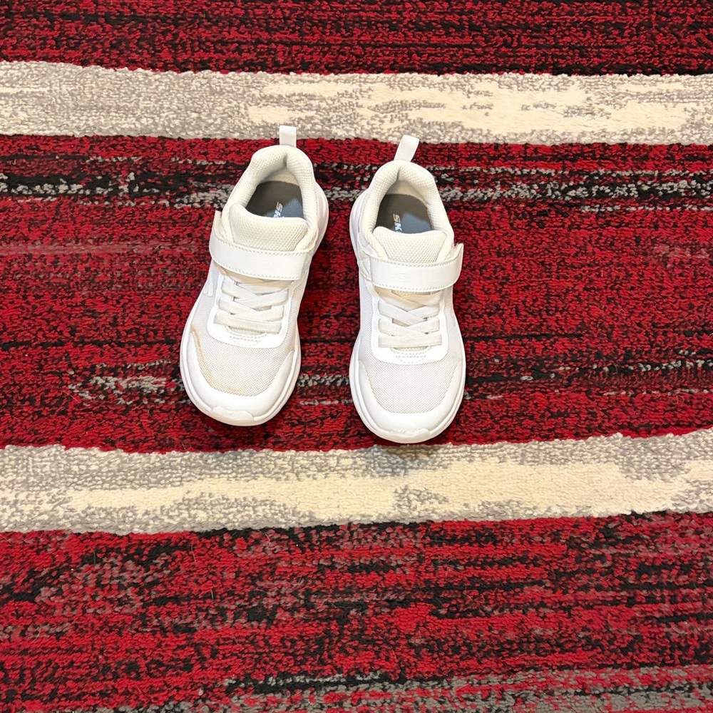 Sketchers Kids White Sneakers
